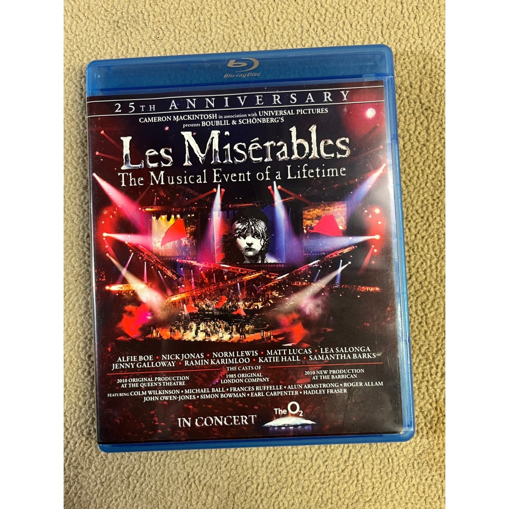 Les Miserables 25th Anniversary Concert Blu-ray Alfie Boe Nick Jonas Lea Salonga